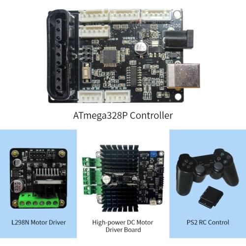 Arduino controller, DC Motor driver,PS2 Wireless Controller Remote, for Arduino 2wd 4wd RC Smart Robot Tank Car