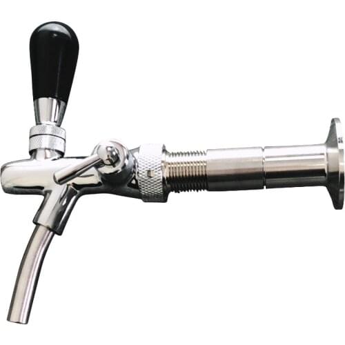 Beer Tap Faucet Adjustable Faucet With 1.5"TC connect 304 Stainless Steel, Beer Homebrewing Tap