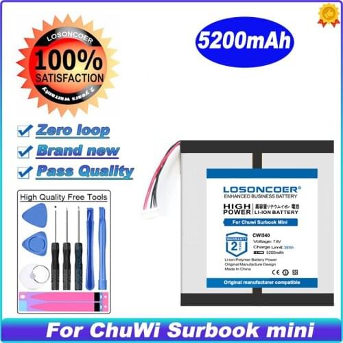 LOSONCOER 5200mAh For ChuWi Surbook Mini & CWI540 Tablet PC NV30140146-2S Battery