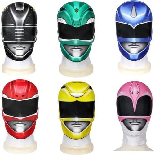 Adult Superhero Rangers Cosplay Mask Rangers Costume Mask Polyester Accessories Superhero Headgear
