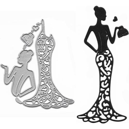 Sexy Girl Lady Metal Cutting Dies Stencil For Scrapbooking Slimline Dies Troqueles Embossing Folder Cut Mold Craft Supplies New