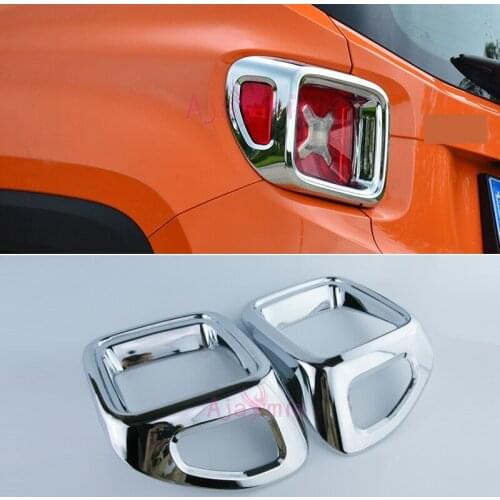 Taillight Cover Lamp Overlay Light Trims 2016 2017 2018 ABS Protector Chrome Car Styling For Jeep Renegade Accessories