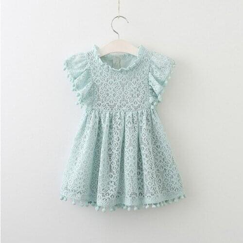 NEW White Toddler Girl Summer Lace Dress 6 7 8 Year Princess Birthday Party Dress Children Clothing Kids Girl Ball Gown Dress