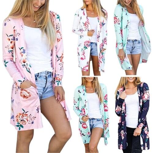 Maternity Clothes For Pregnant Women Printed Floral Shirts Spring/Autumn Cardigan Coats Full Tops Long Blouse Pregnancy Clothing