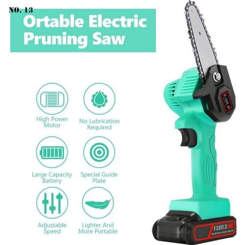 Mini Chainsaw 4 Inch Brushless Cordless Electric Saw Pruning Shears Electric Saw for Cutting Tree Branch (1.54 Pounds US plug)