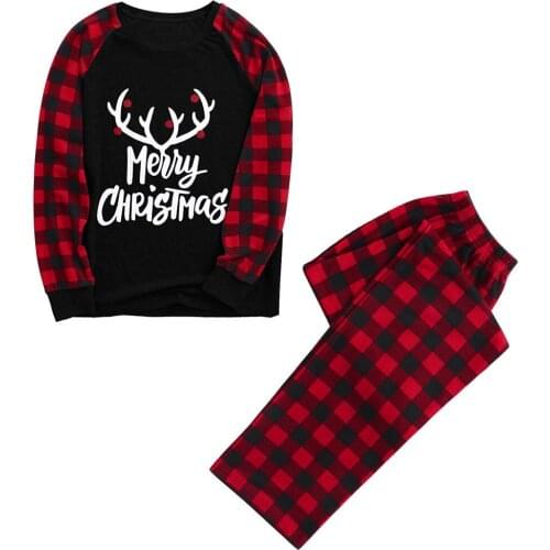 Christmas Pyjamas Women Mommy Print Sleepwear Blouse Tops And Pants Xmas Family Clothes Casual Home Pijama Feminino Lingerie