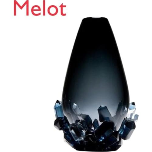 Modern Minimalist High-End Crystal Vase Decoration Creative Living Room Flower Arrangement Artwork Home Decoration