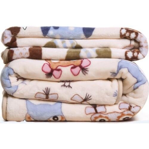 Modern Plush Home Blanket Coral Fleece Student Sleeping Quilt Cover Bedclothes Travel Plaid Baby Swaddle