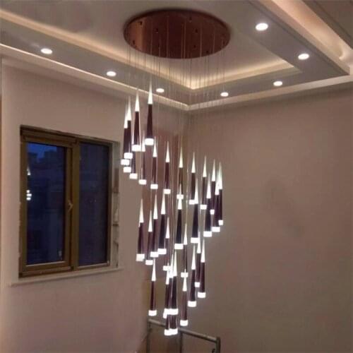 LED Pendant Lights Golden E27 Luxury Home Decoration Hanging LampFor Living Room Restaurant Stairs Lighting Fixtures