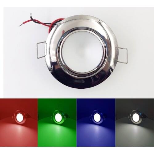 8-30VDC LED Marine Boat Yacht Caravan Dome Lamp Stainless Steel Adjustable RGB Cabin Interior Light