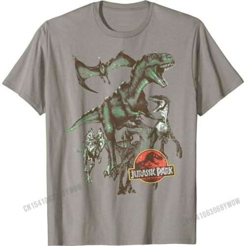 Jurassic Park Vintage Dinosaur Group Graphic T-Shirt Summer T Shirt Tops Shirts for Adult New Arrival Cotton Classic Tshirts