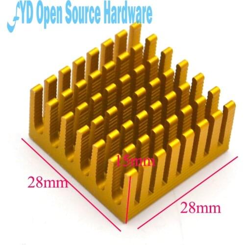 Heat sink 28*28*15MM (gold slot) high-quality radiator