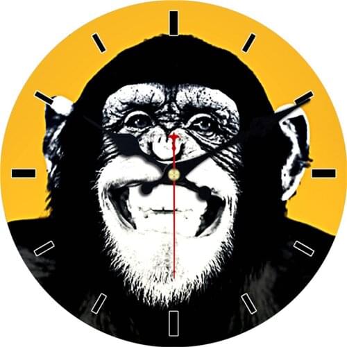 5 Patterns Creative Chimpanzee Design Clock Decoration Silent Study Childrens Room Home Decor Shabby Chic Large Wall Clocks