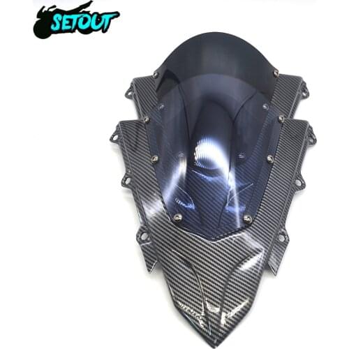 Motorcycle sports racing double bubble windshield sun visor deflector windshield for Honda CBR500R 2016-2018 CBR500R