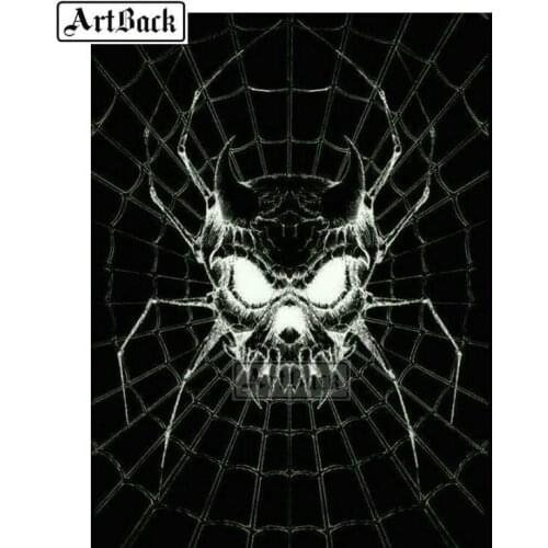 3d diamond embroidery skull spider web icon 5d diy diamond painting full square drill mosaic painting home decoration skull