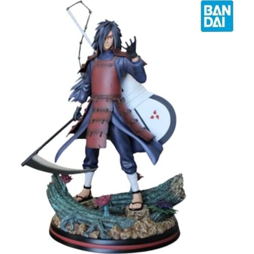 Bandai 30cm Japanese Anime Narudo Shippuden Statue Madara Uchiha Obito Pvc Action Figure Model Collectible Toys Gift