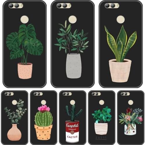 Potted Flower Phone Case For Huawei Nova 5 4 4E 3 3I 3E 2i 2 Lite Plus Silicone Back Cover For Huawei Nova Smart Lite 2017 Case