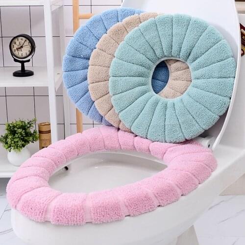 Toilet Seat Cover Closestool Mat Thickened Toilet Seat WC Case Washable Pads Washroom Restroom Bathroom Accessories Comfortable