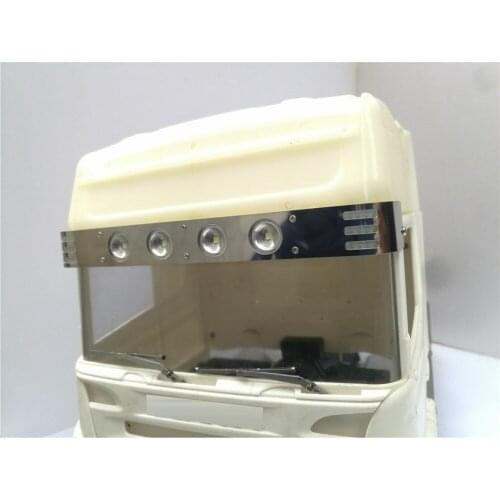 For 1/14 RC Tamiya Tractor Trailer Hobby R470 R620 R730 56323 56325 Metal Front Roof Led Light Sun Vis