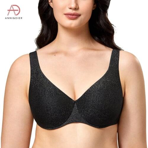 Womens Full Coverage Seamless Bra Plus Size Unlined Minimizer