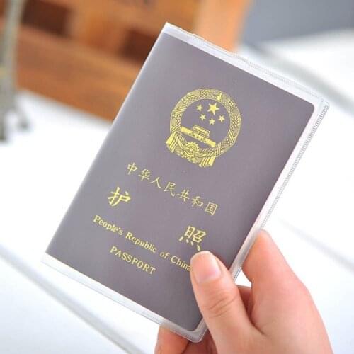 Travel Waterproof Dirt Passport Holder Cover Wallet Transparent Matte PVC ID Card Holders Business Credit Card Holder Case Pouch