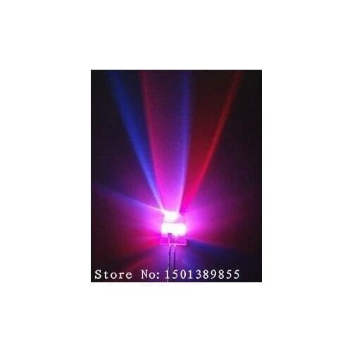 F5 5mm 7 color Slow RGB Flash Rainbow Multi Color Long Leg Light Emitting Diode Round LED Full Color transparent 2 PIN