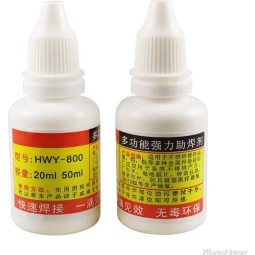 20ml Powerful Rosin Soldering Agent No-clean Flux Stainless Steel White Plate Iron 18650 Battery Welding Water Flux D01 20