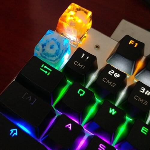 Planet Resin Backlight Keycap For Cherry Mx Switch Mechanical Keyboard Handmade Fuji Mount Sky Luminous Cap DIY Keyboard