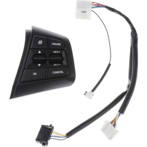 Steering Wheel Control Buttons 8 Keys Car Steering Wheel Controller Fits for Hyundai Creta ix25 2.0L /1.6L, Black