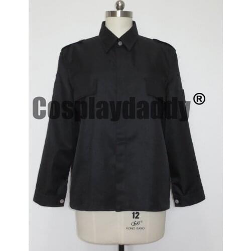 Stargate Atlantis Cosplay Costume John Sheppard Uniform Black Casual Shirt