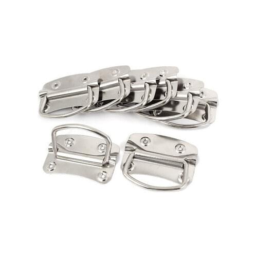 Metal Toolbox Crates Boxes Puller Chest Handle Silver Tone 4" Length 8pcs