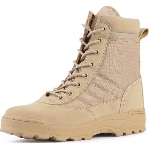 Male Military Combat Boots Desert Tactical Boots Outdoor Hiking Shoes Anti-kick And Anti-collision Army Boots Tacticos Zapatos