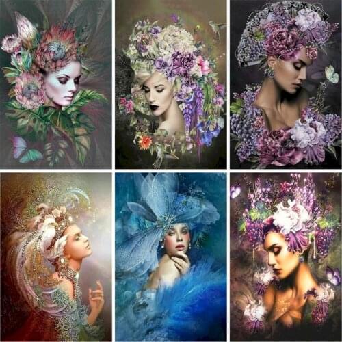 GATYZTORY Frame Figure Painting Women DIY Painting By Number Kits Handpainted Oil Painting On Canvas For Home Wall Deco