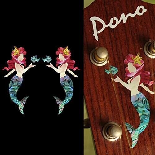 Inlay Stickers Decals for Guitar or Ukulele, Little Mermaid, Left/Right