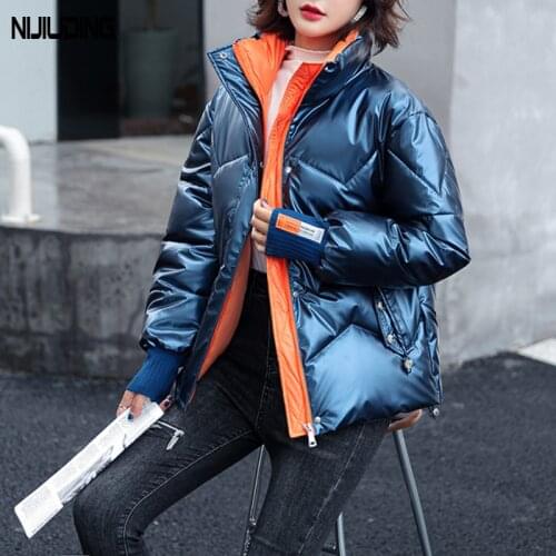 NIJIUDING Women's Leather Down Jackets