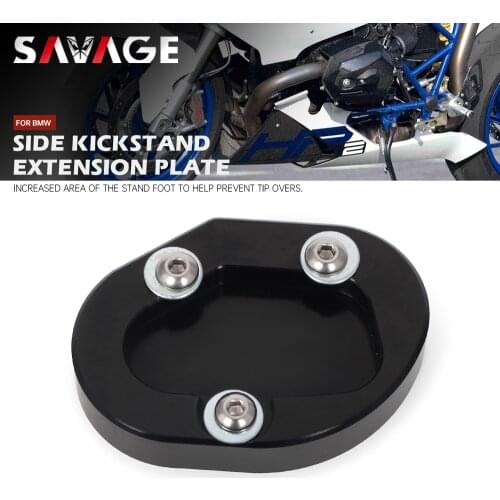 For BMW F800R F800S F800ST F800GT F800 R/S/ST/GT R1200S HP2 Sport Side Kickstand Stand Extension Support Plate Motorcycle CNC