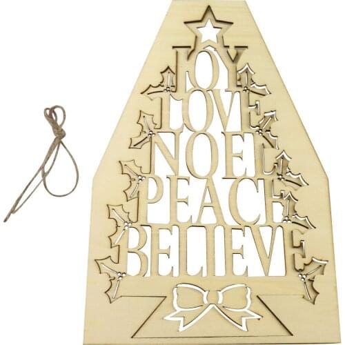 Love Christmas Tree Family Names Stand Name Ornament Laser Cut Xmas Tree Plaque Freestanding Custom Sign Decoration
