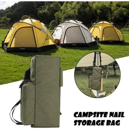 Portable Outdoor Camping Nails Storage Bag Camping Tent Nail Storage Bag Accessories Bag Nail Bag Kit