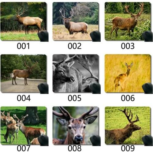 Rectangle MousePads for Computers Laptop,Animal antlers buck deer-Stitched Edges