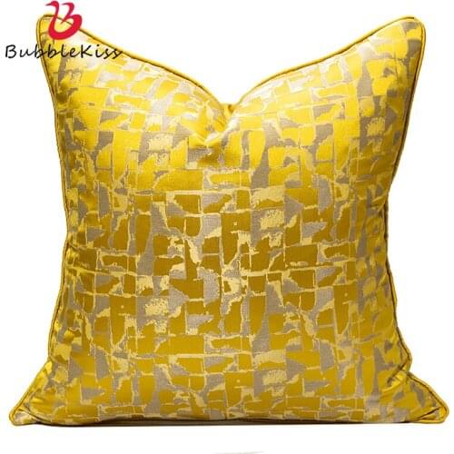 Bubble Kiss Home Decorative Cushion Cover 45x45cm Luxury Pillow Case Geometric Gold Plaid Pattern Throw Pillow Cover Wholesale