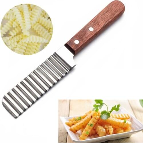 French fries Cutter Stainless steel Potato Cutter Knife Vegetable Wave cutting Tools Kitchen Gadgets