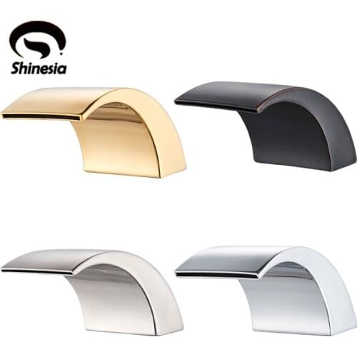Shinesia Bathroom Faucet Bathtub Replacement Basin Faucet for Vessel Sink Deck Mounted Matte Black Crane