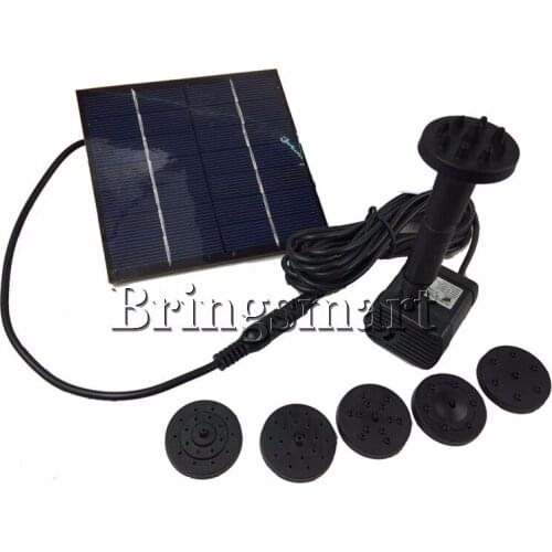 Free Shipping Solar Fountain Water Pump SR1020-1.2W Rockery Fountain Circulation 7V Micro Brushless Pump 100-150L/H Circulator