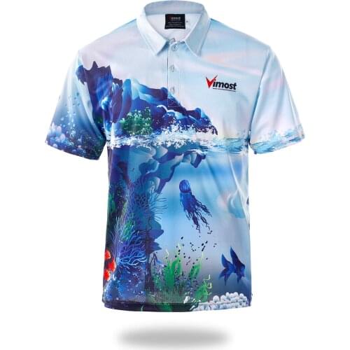 Vimost Sports Short sleeve Polo Fishing Shirts Breathable quick dry fabric comfortable sublimation printing jersey