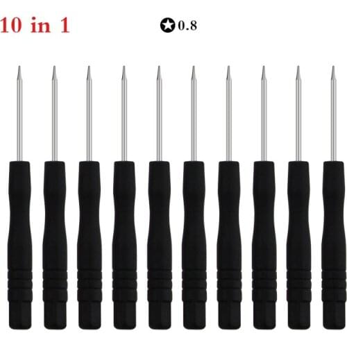 UANME 10PCS/LOT 0.8mm Mini Torx Screwdriver Set For iPhone Samsung Huawei Cell Phone Repair Tools