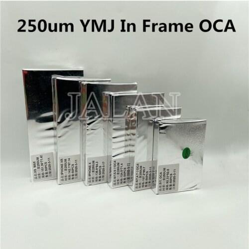 YMJ 250um In Frame OCA Adhesive For IP 11PRMAX X XS MAX XR 11 Digitizer Screen Glass Panel OCA Glue Laminating No Bubble