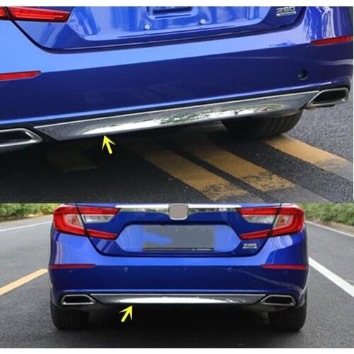 For Honda Accord Sedan 10th 2018 2019 2020 2021 Car Body Protection Bumper ABS Chrome Trim Rear Back Tail Bottom Hood 1pcs