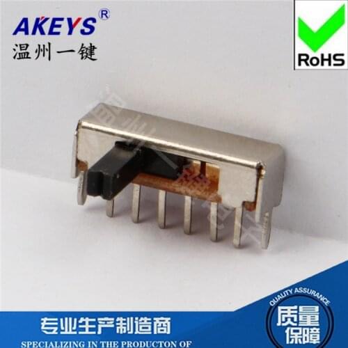 20 Pcs SK-14D01 (1P4T) toggle switch 4 files 2 fixed feet 6 feet horizontal push switch