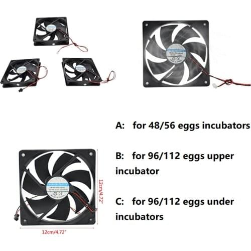 48/56 Exhaust Fans Fully Automatic Incubator Accessories 96/112 Upper Lower Fan Drop shipping