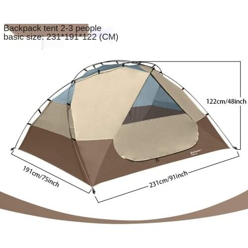 Free Shipping Lightweight Rainproof Sunscreen Double Door Quick Opening Double Tent Outdoor Camping Hiking Trip Double Tent